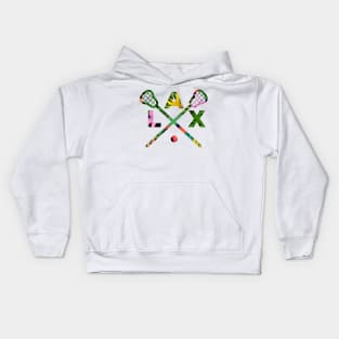 Floral lacrosse Kids Hoodie